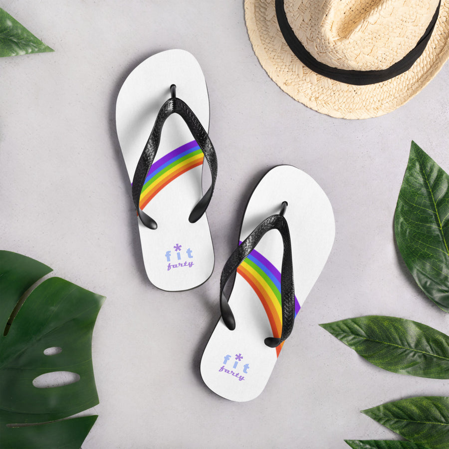 FitFarty Rainbow Flip-Flops