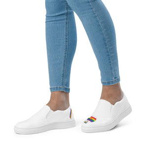 FitFarty Rainbow slip-on canvas shoes